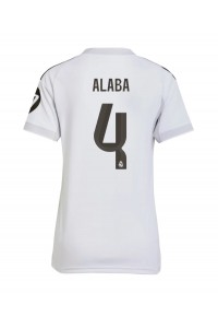 Real Madrid David Alaba #4 Voetbaltruitje Thuis tenue Dames 2025-26 Korte Mouw